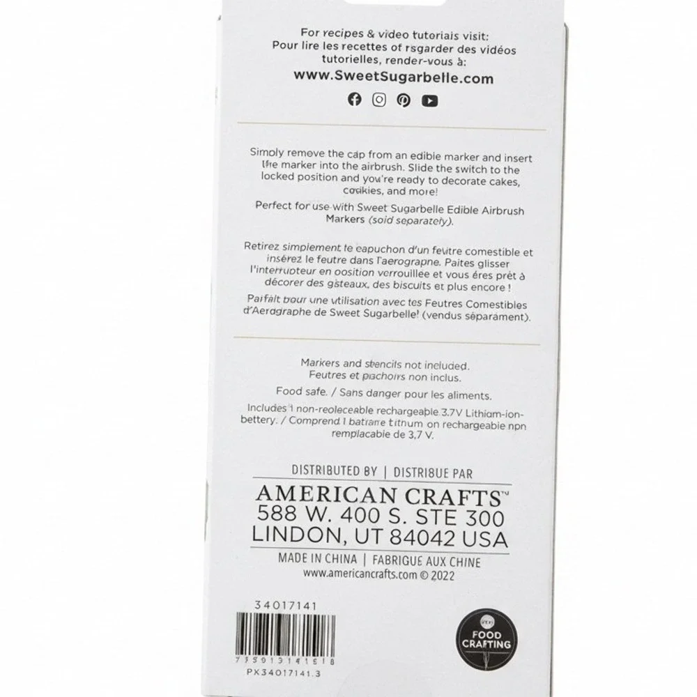 Sweet Sugarbelle Marker Airbrush for Edible Markers 34017141 New Sealed